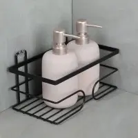 VETTA Полка настенная, прямоугольная, металл, 24x14x10 см, черный