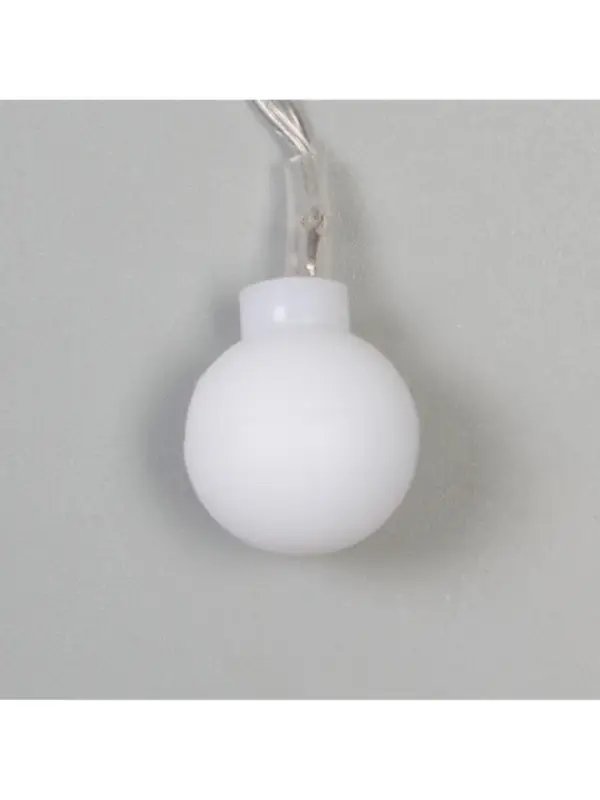 Гирлянда &laquo;Бахрома&raquo; 1.8&times;0.5 м с насадками &laquo;Шарики&raquo;, IP20, прозрачная нить, 48 LED, свечение мульти (RG/RB), мигание, 220 В