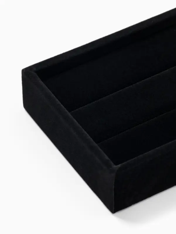 Подставка под кольца 2 полосы, 35&times;10&times;3 см, цвет чёрный