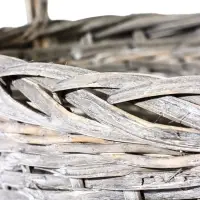 Корзина плетёная для хранения Penelope, лоза, с ручкой, серая, набор 3 шт.