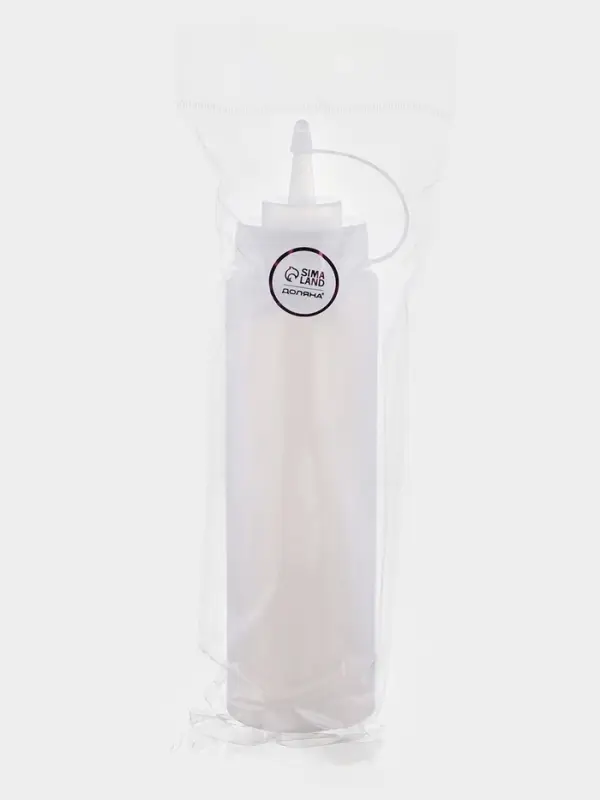 Бутылка для соусов, 700 мл, 26.5&times;6 см, пластик, белая