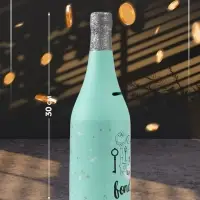 Копилка для денег &laquo;Бутылка шампанского&raquo;, керамика, мятная, 9.5&times;9.5&times;30 см