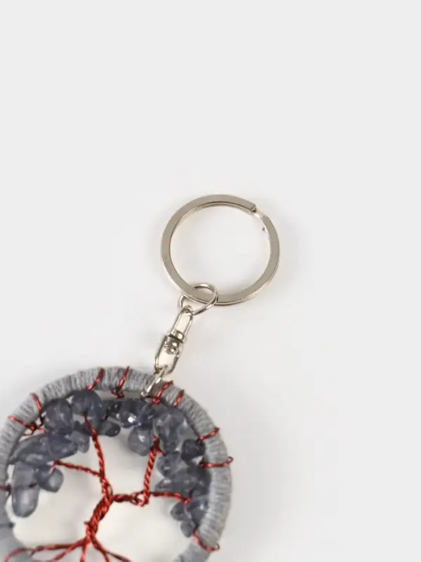 Брелок ловец снов Брелок ловец снов "Древо" 19 см, цв. серый