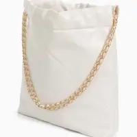 Сумка - мешок женская без застёжки, 35&times;7&times;33 см, со стёжкой, белая