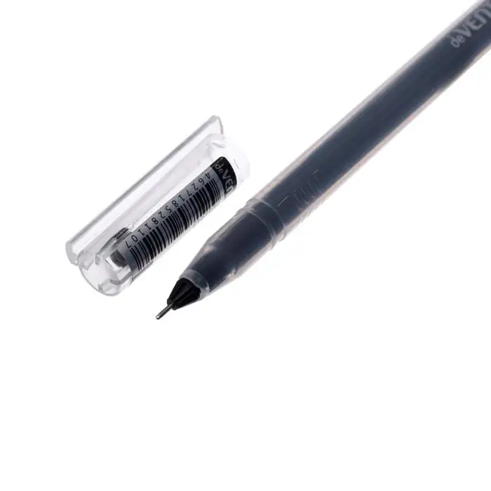 Ручка гелевая 0,5 мм, deVENTE Kilometrico, чёрные чернила, УВЕЛИЧЕННЫЙ объём чернил, длина 1200 м, прозрачный корпус, одноразовая Ручка гелевая 0,5 мм, deVENTE Kilometrico, чёрные чернила, УВЕЛИЧЕННЫЙ объём чернил, длина 1200 м, прозрачный корпус, одноразовая