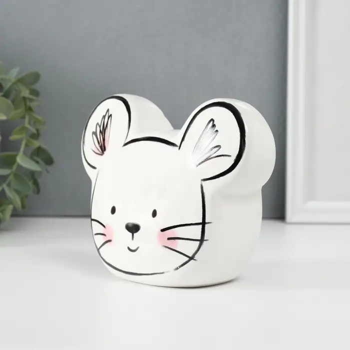 Копилка для денег &laquo;Милый мышонок&raquo;, керамика, 8.9&times;14.8&times;11.8 см