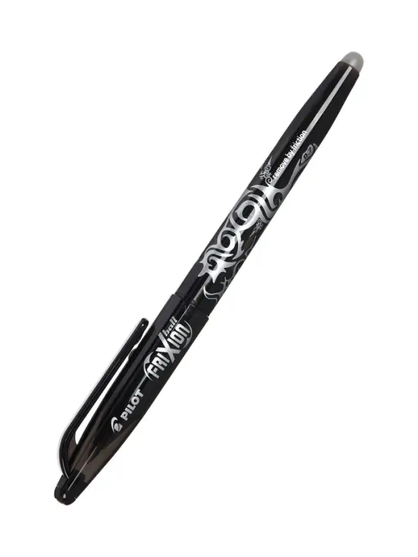 Стираемая ручка Pilot. Frixion, гелевая, чёрный стержень BL-FR-7 (B), узел 0.7 мм