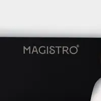 Набор кухонных ножей Magistro Dark wood, 3 предмета: лезвие 10.2 см, 12.7 см, 19 см, чёрный