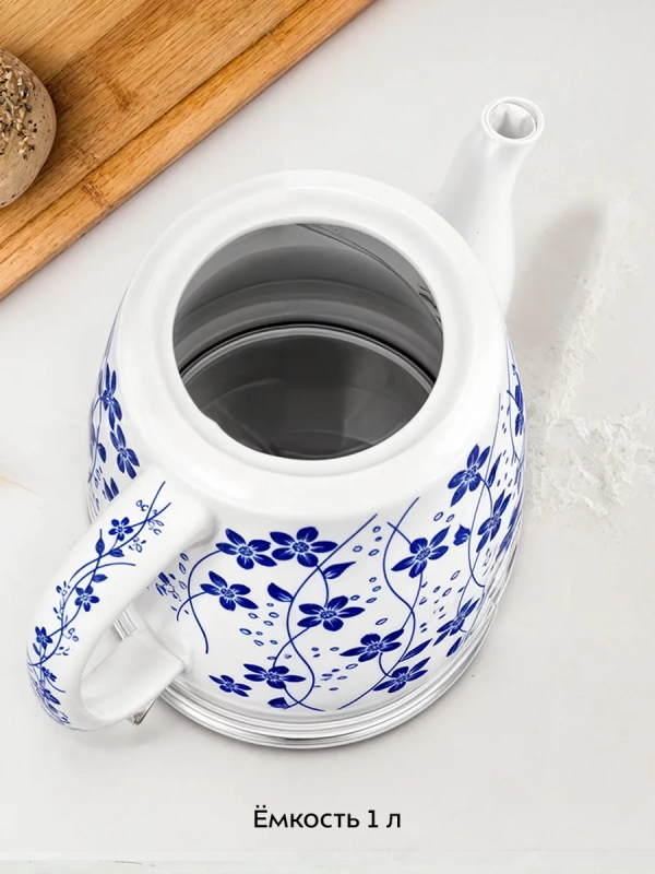 Чайник электрический керамический КТ-6788 - 1 л