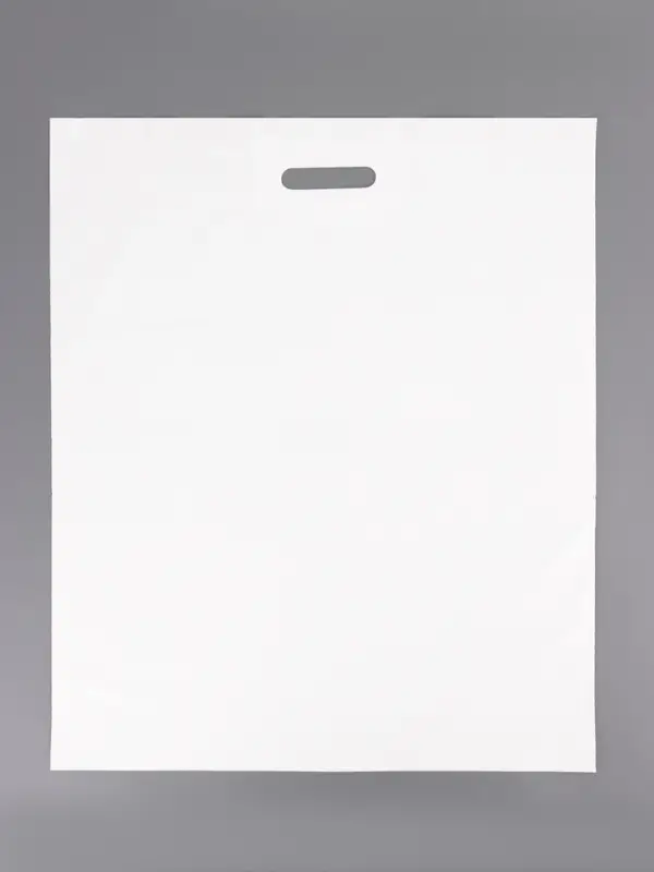 Пакет полиэтиленовый с вырубной ручкой, белый 50&times;60 См, 70 мкм