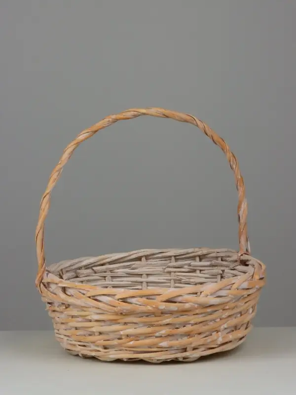 Набор корзин (ива), 36х36х13х36 см  30х30х11,5х31 см  25х25х10х26 см, 3 шт., выбеленные