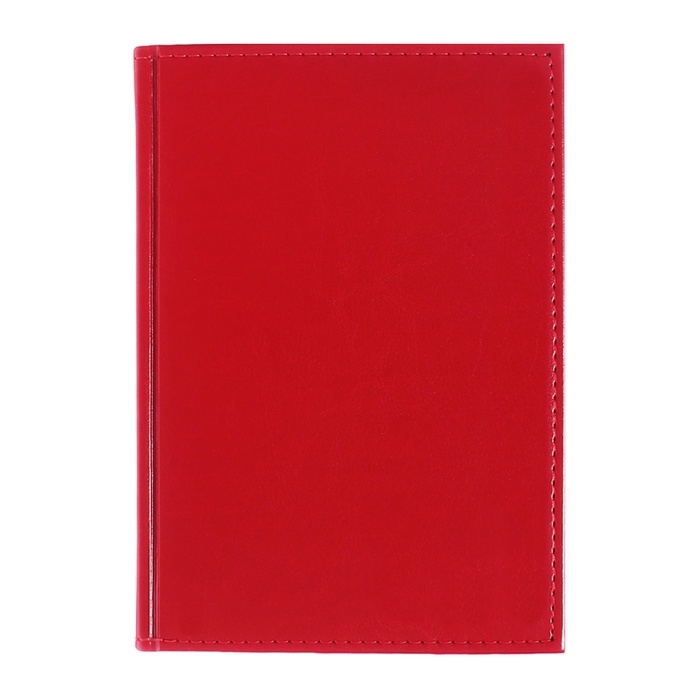 Ежедневник недатированный А5, 160 листов  Ежедневник недатированный А5, 160 листов "Небраска", перфорация углов, красный