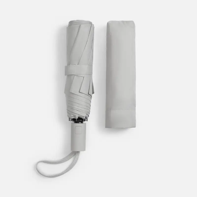 Зонт складной Cloudex, светло-серый