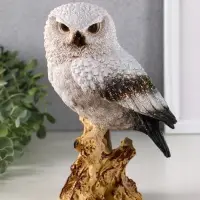 Фигура "Сова на коряге" с глиттером, 22х14 см, Фигура "Сова на коряге" с глиттером, 22х14 см,