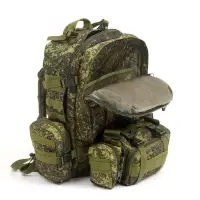 Рюкзак тактический туристический Storm tactic, 50 л, с карманами, расцветка пиксели, оливковый