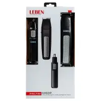 LEBEN Набор с триммером для усов бороды и носа, 4 насадки