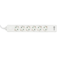 Сетевой фильтр BigTech CD6-1,4WU (6р/1,4м/USB-C/USB-A/16А/3680Вт белый)