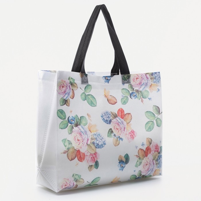 Сумка хозяйственная без застёжки, цвет белый/разноцветный Сумка хозяйственная без застёжки, цвет белый/разноцветный