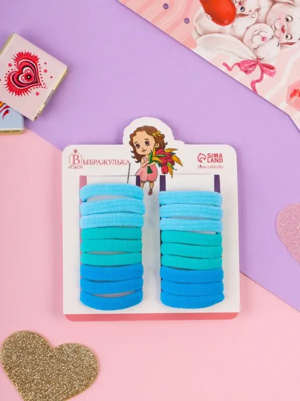 Резинки для волос «Аделия», набор 18 шт., мечты, 3 см, МИКС Резинки для волос «Аделия», набор 18 шт., мечты, 3 см, МИКС