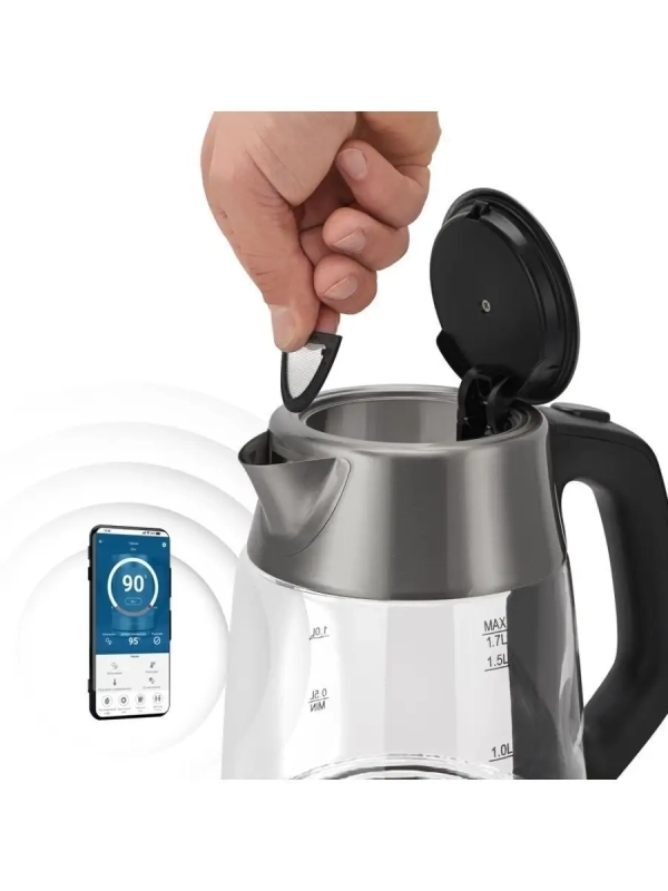 Чайник электрический PWK 1775CGLD Wi-Fi IQ Home стеклянный