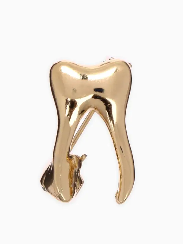 Брошь &laquo;Зуб&raquo;, цвет золото