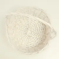 Набор корзин из 3 шт, 35х35х14/35 см, 30х30х12,5/30 см, 25х25х11/25 см, белый, ива