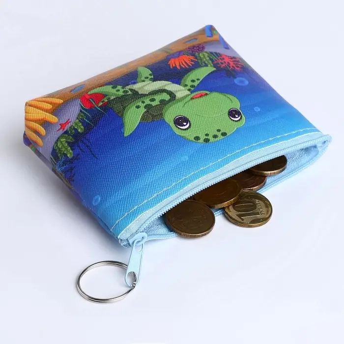 Кошелёк детский &laquo;Морской&raquo;, монетница, на молнии, МИКС