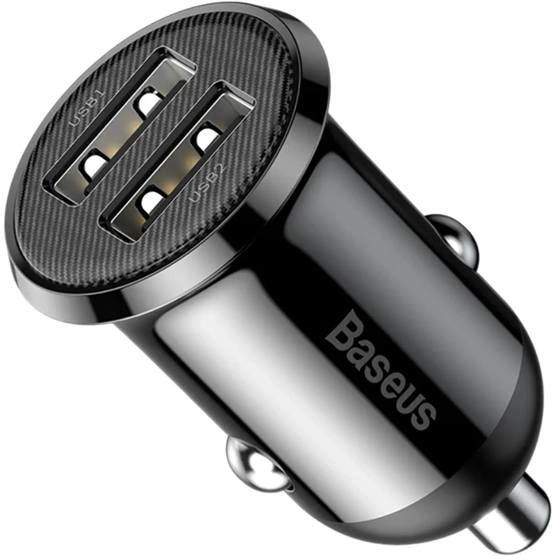 Зарядное устройство Baseus Grain Pro (Dual USB 4.8A ) Black CCALLP-01