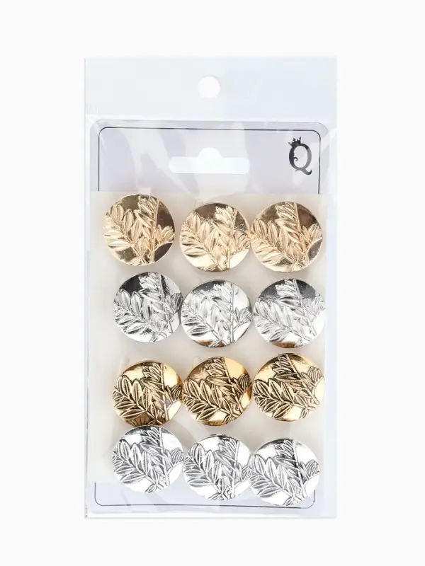 Брошь "Конгреф" листья,  (фас 12шт), цвет МИКС