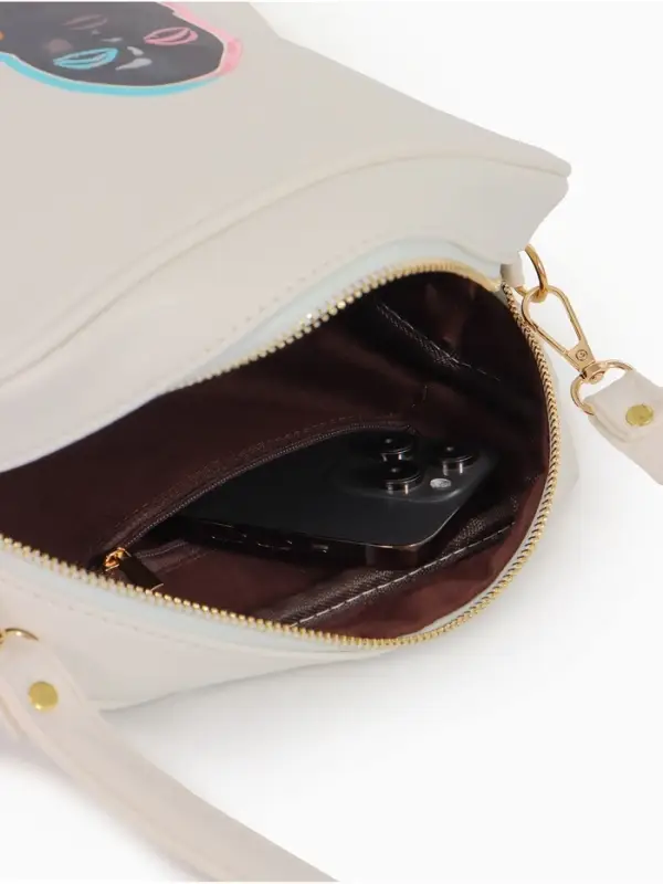 Сумка женская кросс-боди TEXTURA на молнии, 22&times;8&times;17 см, белая