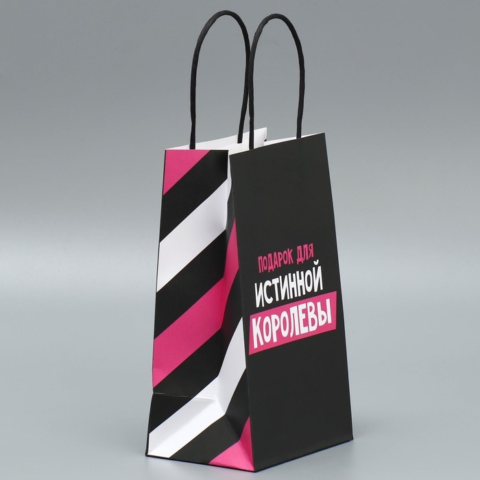 Пакет подарочный крафтовый, упаковка, «Королева», 12 х 21 х 9 см Пакет подарочный крафтовый, упаковка, «Королева», 12 х 21 х 9 см