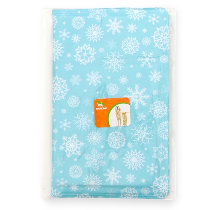 Коврик охлаждающий (гель), 50 х 40 см, снежинки Коврик охлаждающий (гель), 50 х 40 см, снежинки