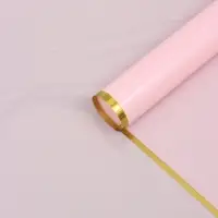 Пленка для цветов, &laquo;Кайма с тиснением&raquo;, розовая, 57&times;57 см