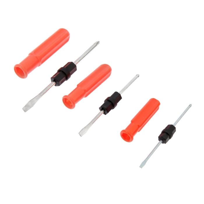 Набор отверток ЛОМ, 2 в 1, PH0/SL3 х 60 мм, PH1/SL5 х 70 мм, PH2/SL6 х 75 мм, 3 шт. Набор отверток ЛОМ, 2 в 1, PH0/SL3 х 60 мм, PH1/SL5 х 70 мм, PH2/SL6 х 75 мм, 3 шт.