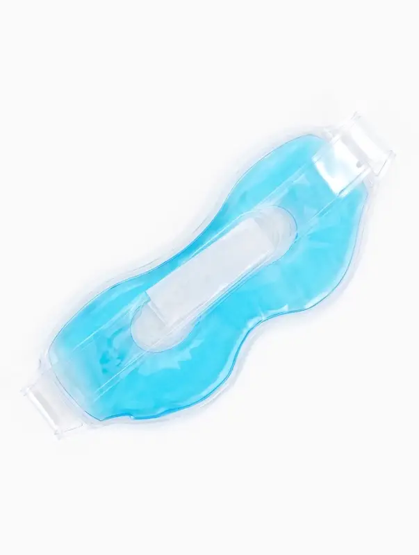 Маска для лица гидрогелевая, охлаждающая/согревающая, 23&times;10&times;0.5 см, синяя