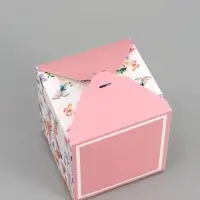 Коробка подарочная складная, упаковка, &laquo;С 8 Марта, нежные цветы&raquo;, 12&times;12&times;12 см