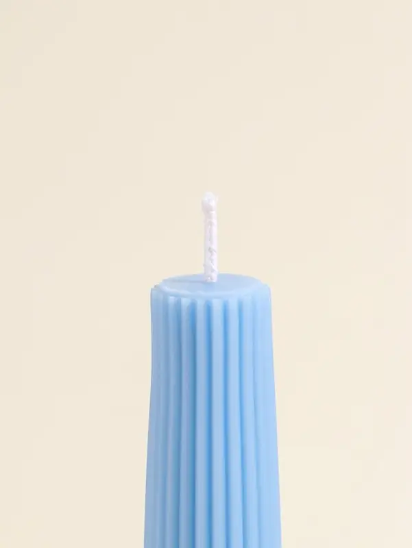 Набор свечей, 3.5х23 см, 2 шт "Башня" тёмно-синий 4х9,5х25 см