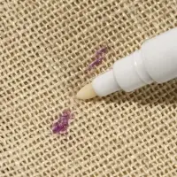 Маркер для ткани двусторонний, 16 см, самоисчезающий, удалитель чернил, фиолетовый, белый