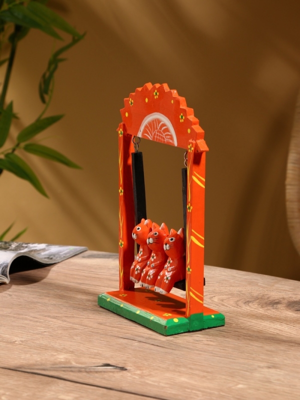 Сувенир интерьерный Сувенир интерьерный "Кошки на качелях" дерево 19х24 см