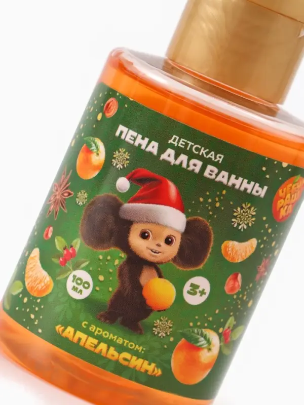 Детская пена для ванны, аромат: апельсин, 100 мл, Чебурашка