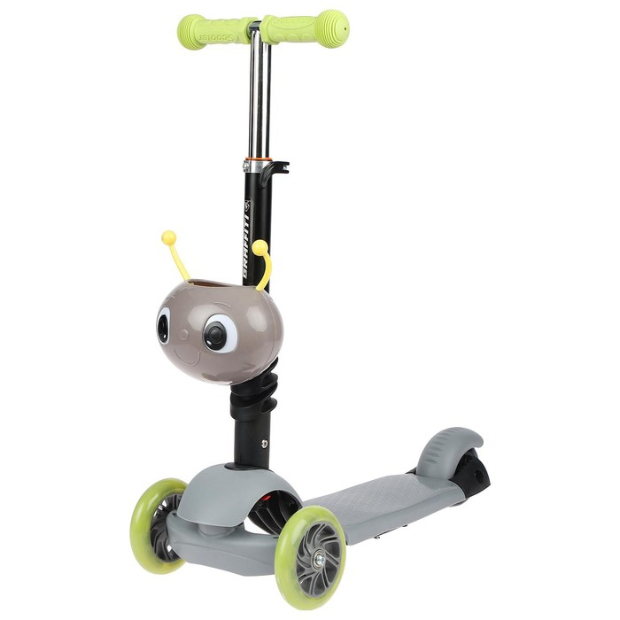 Самокат 2 в 1 GRAFFITI Kids, с корзинкой, колёса PU 120/75 мм, цвет серый Самокат 2 в 1 GRAFFITI Kids, с корзинкой, колёса PU 120/75 мм, цвет серый