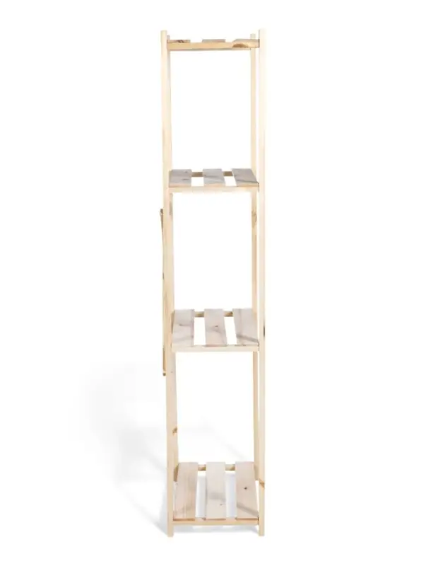 Стеллаж деревянный, 4 полки, 140×50×28 см, напольный, с регулируемыми полками Стеллаж деревянный, 4 полки, 140×50×28 см, напольный, с регулируемыми полками