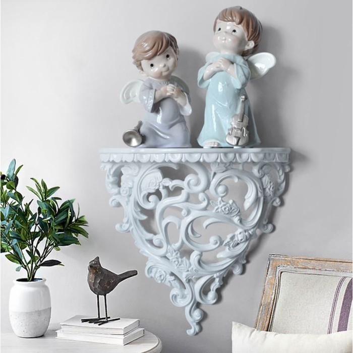 Декор настенный-полка, 20.5 x 19 см, белая Декор настенный-полка, 20.5 x 19 см, белая