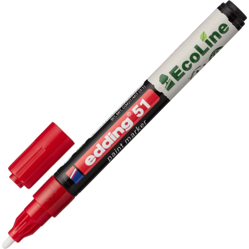 Маркер лаковый E-51 на водной основе, красный, 1-2 мм