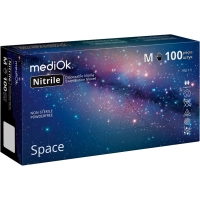 Перчатки нитрил. н/с. н/о, черные MediOk (M) 50п/уп, 3,5гр