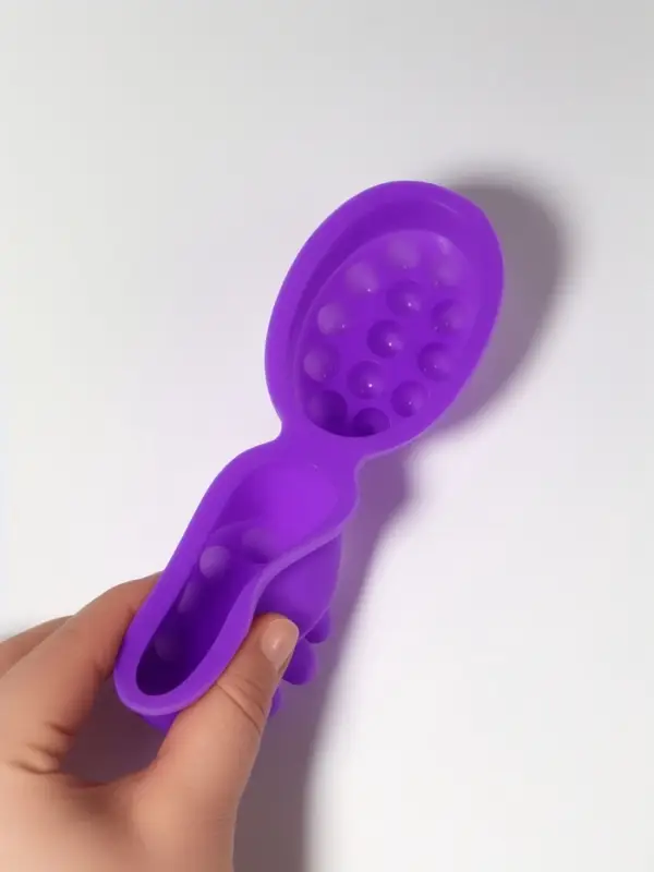 Форма для льда, для массажа головы, 2 шт., 8.3&times;6&times;3.7 см, силиконовая, сиреневая