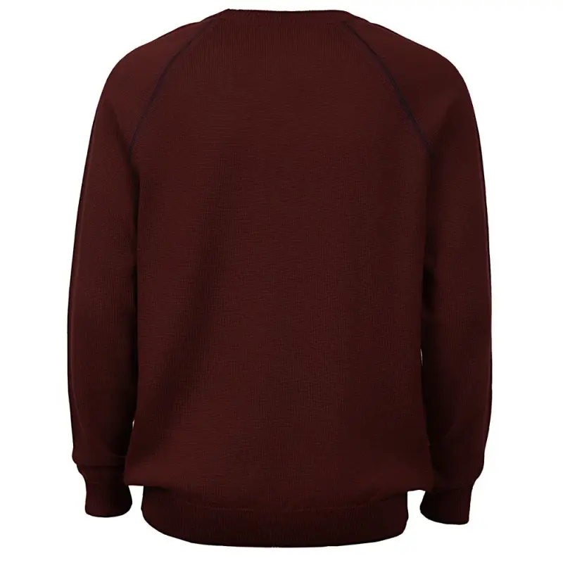 Джемпер Stitch с контрастной отделкой, бордовый с синим, размер S Джемпер Stitch с контрастной отделкой, бордовый с синим, размер S