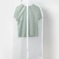 Чехол для одежды Доляна, плотный, 60&times;120 см, прозрачный с белым