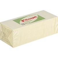 Стикеры КОМУС с клеев.краем 38х51 желтый 12 блоков