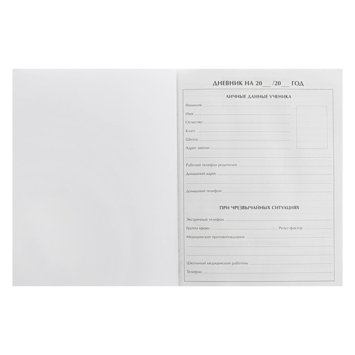 Дневник для 5-11 классов, "Дабл", твердая обложка 7БЦ, глянцевая ламинация, 48 листов